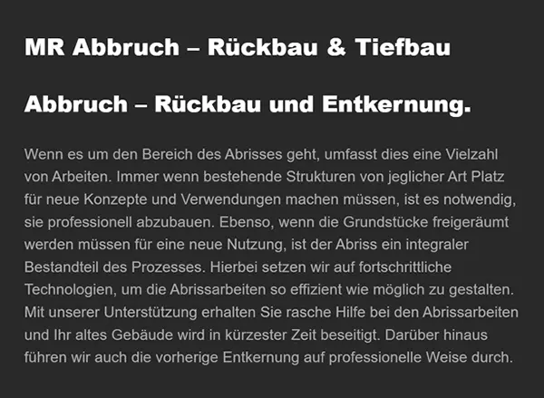 Abbruch Rückbau Entkernung in 72108 Rottenburg (Neckar), Neustetten, Hirrlingen, Bondorf, Bodelshausen, Tübingen, Starzach und Ammerbuch, Dußlingen, Ofterdingen